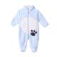 BOY ROMPER BLUE WOOLEN PUPPY PAW HOODED