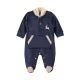 BOY ROMPER NAVY VELVET REINDEER