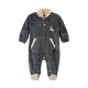 BOY ROMPER PINE GREEN VELVET REINDEER