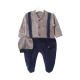 BOY ROMPER NAVY VELVET