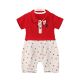 BOY ROMPER RED HAND PAINTING