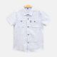 BOY SHIRT LIGHT BLUE CHECKED SHORT-SLEEVE