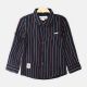 BOY SHIRT BLACK STRIPED TEXTURE