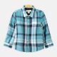 BOY SHIRT SEA GREEN CHECKERED