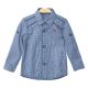 BOY SHIRT NAVY PIN CHECK