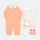 BABY GIRLS SUIT SET PEACH LOVE DUCK