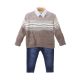 BOY SUIT BROWN STRIPES