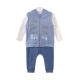 BOY SUIT INDIGO BLUE TURTLE & BUNNY