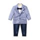 BOY COAT SUIT STONE BLUE POLKA DOT