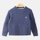 BOY SWEATER SKY BLUE CABLE KNITTED