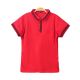 BOY T-SHIRT RED LACOSTE COLLARED