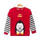 BOY T-SHIRT SCARLET RED WINTER PENGUIN FAMILY