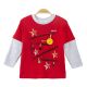 BOY T-SHIRT SCARLET RED ZIP STARS