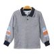 BOY T-SHIRT GREY MELANGE COLLARED