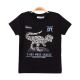 BOY T-SHIRT BLACK TREX DINO