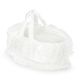 CARRY CRIB WHITE FLORAL NET LACED