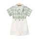 BOY ROMPER GREEN CHECKERED