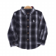 BOY SHIRT-BLACK CHECK 