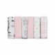 FACE TOWEL PK-6 MULTI-COLOR FROSTY SNOWFLAKES