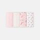 FACE TOWEL PK-4 PINK FLOWER THEME