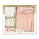 FANCY FROCK SET PEACH BOW FLORAL LACED