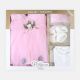 FANCY FROCK SET WHITE & PINK NET