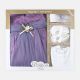 FANCY FROCK SET PURPLE NETWITH FLORAL EMBELIISHMENTS