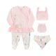 BABY GIRL GIFT SET SOFT PINK SHIMMERY SWAN TULLE