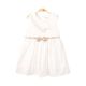 GIRL FROCK WHITE FLORAL TEXTURED