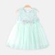 FANCY FROCK LIGHT GREEN SEQUIN