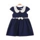 GIRL FROCK NAVY BOW