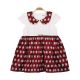 GIRL FROCK RED SHIMMERY FLORAL