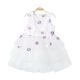 FANCY FROCK WHITE FLORAL SEQUINS TULLE
