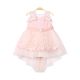 FANCY FROCK PEACH PINK FLORAL TULLE