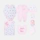 BABY GIRLS GIFT SET FLORAL PINK 8 PCS