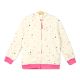 GIRL JACKET WHITE STARS FLEECE