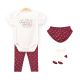 GIRL SUIT MAROON FLORAL