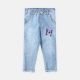 GIRL JEANS ICE BLUE BUTTERFLY