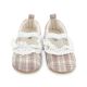 GIRL PRE WALKER SHOES BROWN CHECKERED