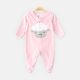 GIRL ROMPER PINK FLEECE SHEEP