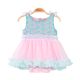 GIRLS FROCK ROMPER PINK LACY TULLE
