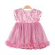 GIRLS FROCK ROMPER PINK SHIMMERY TULLE