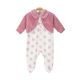 GIRL ROMPER BABY PINK VELVET BOW