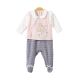 GIRL ROMPER PEACH VELVET BALLET BUNNY