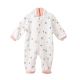 GIRL ROMPER PEACH SHERPA FUR STARS HOODED