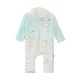 GIRL ROMPER MINT GREEN SHERPA FUR FISHES HOODED