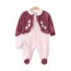 GIRL ROMPER ROSEWOOD VELVET FLORAL