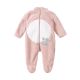 GIRL ROMPER TEA ROSE WOOLEN PUPPY PAW HOODED