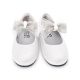 GIRL SHOES SILVER FANCY BOW