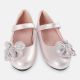 GIRL SHOES PINK SHIMMER WITH BOW